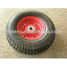 the pneumatic rubber wheels